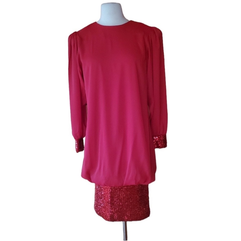 NWOT Vintage‎ Chez California Red Sequin Dress